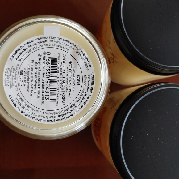 3 New BBW hot cocoa and cream Single Wick Candle - Picture 6 of 7